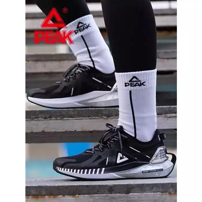 Peak TaiChi 3.0 Pro Men's Casual Running Shoes - Black/Silver