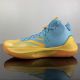 Li-Ning Sonic 9 Team C.J. McCollum Mid Professional Basketball Shoes - Blue/Yellow