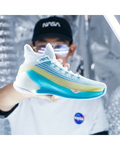 Anta Men's 2019 Klay Thompson KT4 Playoffs Basketball Sneakers - Sky Blue/Yellow