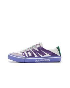 ADM x Feiyue Joint Men‘s/Women’s Casual Canvas Shoes - White/Purple/Green 