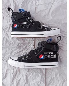 Warrior x Feiyue “Pepsi” Q004G-1 Graffiti Canvas Shoes