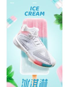  Peak Andrew Wiggins Triangle "Glory Golden State" Men's High Basketball Shoes - Ice Cream