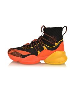 Li-Ning Power V Playoff C.J. McCollum Cushioning High Basketball Shoes - Black/Orange