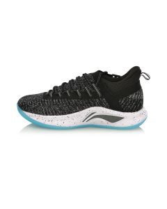 Li-Ning Flash V Playoff Men's Professional Basketball Sneakers - Black/White