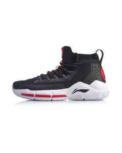 Li-Ning Wade Fission V Mid Professional Basketball Sneakers - Black/White
