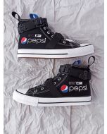 Warrior x Feiyue “Pepsi” Q004G-1 Graffiti Canvas Shoes