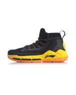 Li-Ning Wade Fission V Mid Professional Basketball Sneakers - Black/Yellow