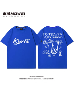 Kyrie Irving x Anta Number 11 Mavericks Print T-shirts - Klein Blue