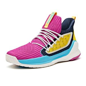 Anta Klay Thompson KT4 Splash 1 Men's Basketball Sneakers - Purple/Yellow/Blue