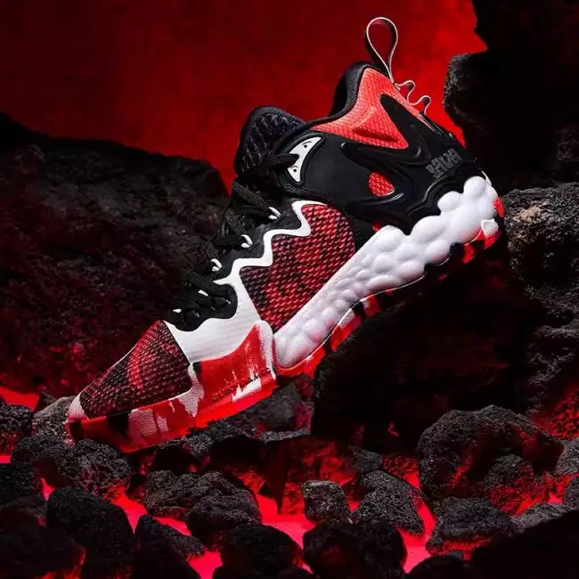 Red and black basketball shoes clearance