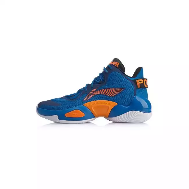 Li Ning 6 Power VI Cushioning High Basketball Shoes Blue Orange