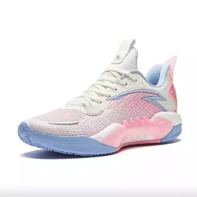 Anta Shock Wave 5 Team V2 Basketball Shoes - Pink White