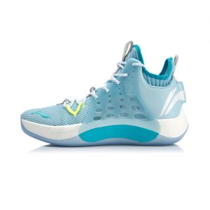 Li-Ning Sonic VII C.J. McCollum Mid Professional Basketball Shoes - Blue/White