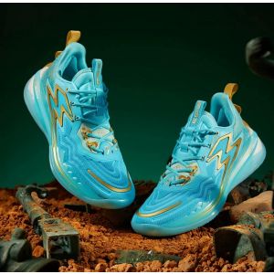 361° BIG3 3.0 Pro “三星堆” Men’s Low Actual Basketball Shoes - Ice blue