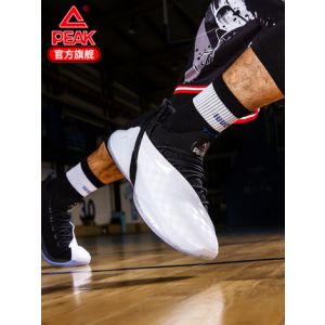 Peak X TaiChi Men's Tony Parker 7 Actual Basketball Shoes-Big White