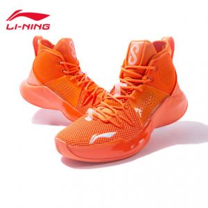 Li-Ning Sonic VIII C.J. MCCOLLUM Official New Men's High Sports Shoes - Orange