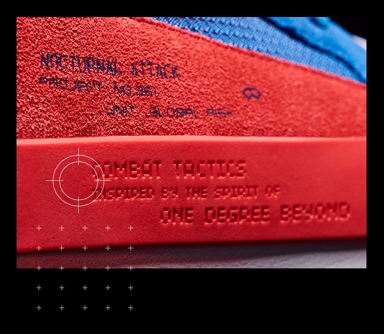 361° x Fire Line Shoes「CF Joint Name - Medal 」Men's High Basketball Shoes - Tooling blue/ Hot red 